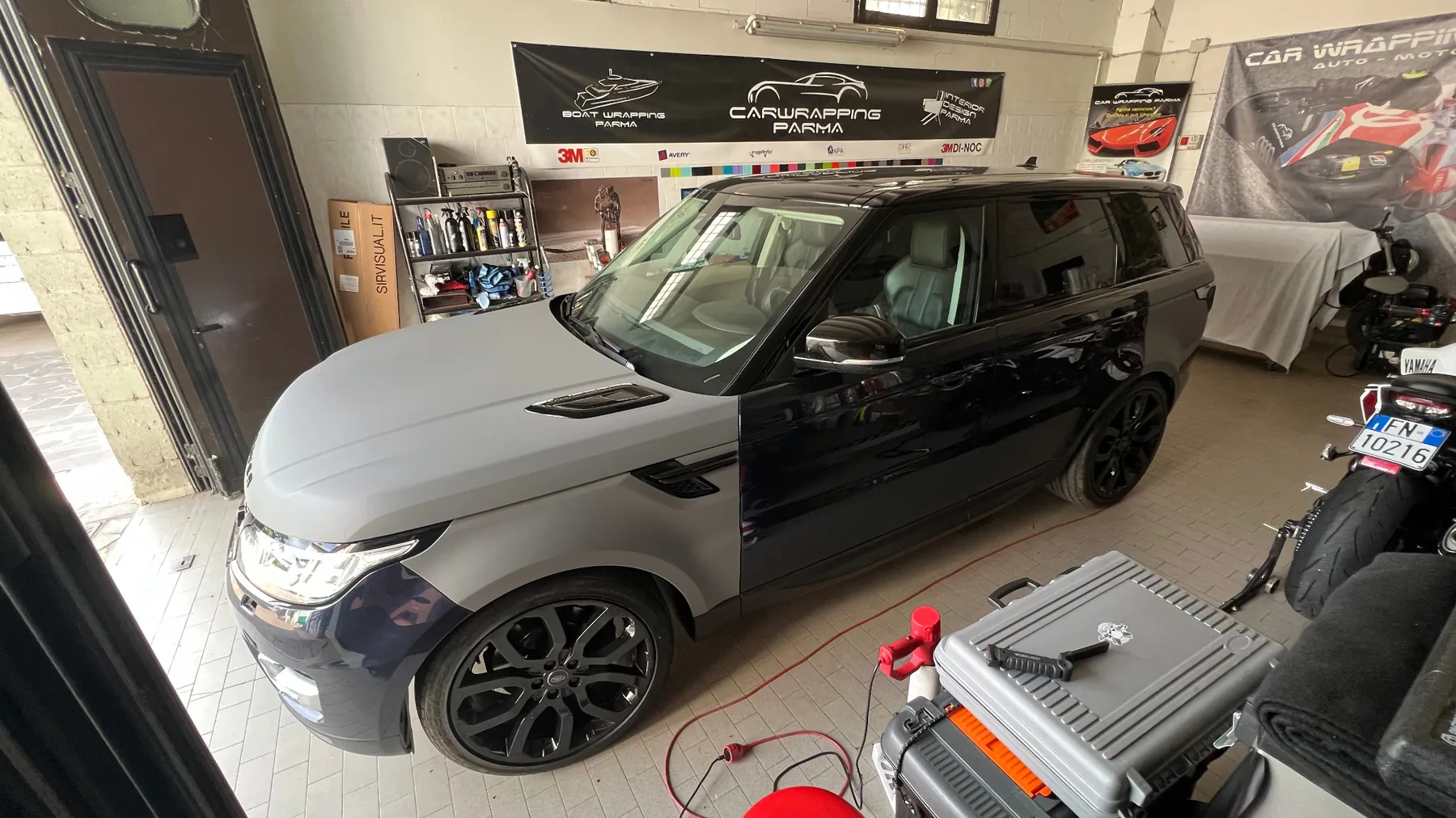 Range Rover durante la posa